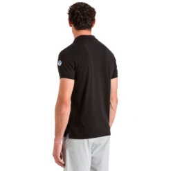 North Sails UPV 40+ Piquet Polo - Black -Sailing Clothing Store 2020 North Sails Polo Shirt 27M100 0099 msback1