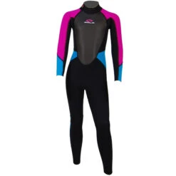 Sola Girls Storm 3/2mm Fullsuit Wetsuit - Turquoise/Magenta
