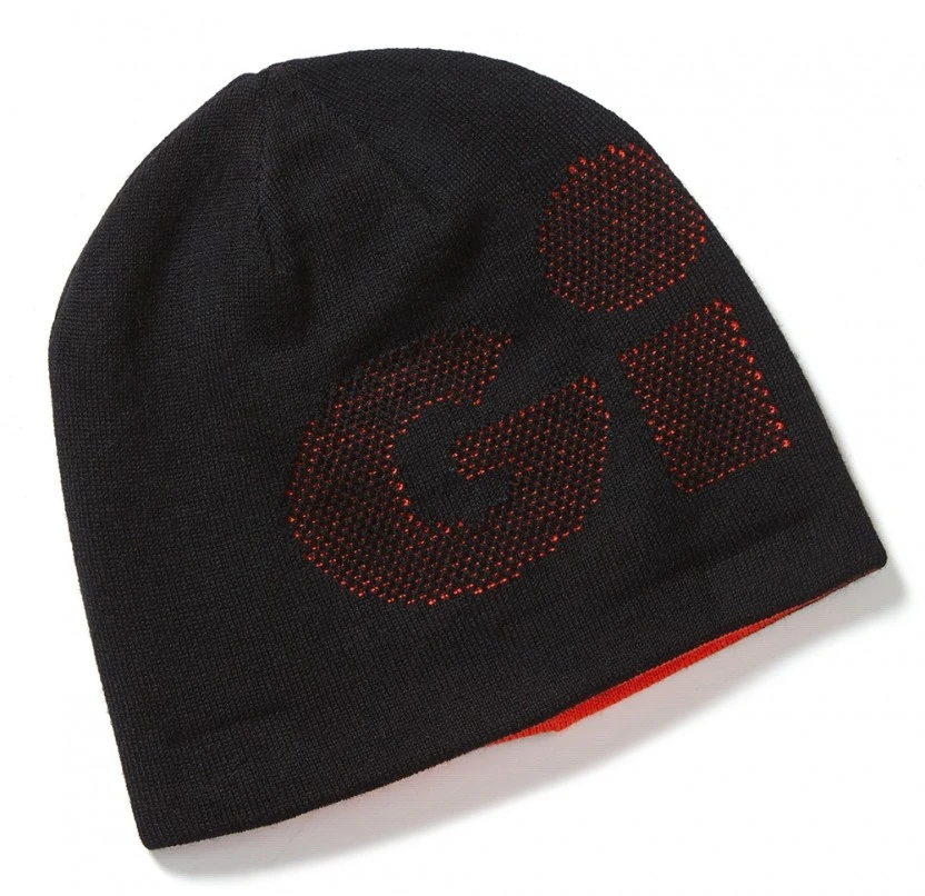 Gill Reversible Knit Beanie - Black/Orange 1 Gill Reversible Knit Beanie - Black/Orange