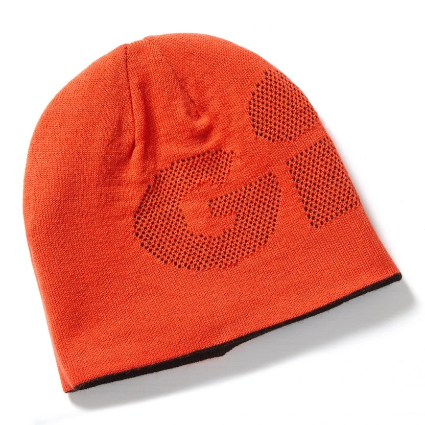 Gill Reversible Knit Beanie - Black/Orange 2 Gill Reversible Knit Beanie - Black/Orange - Image 2