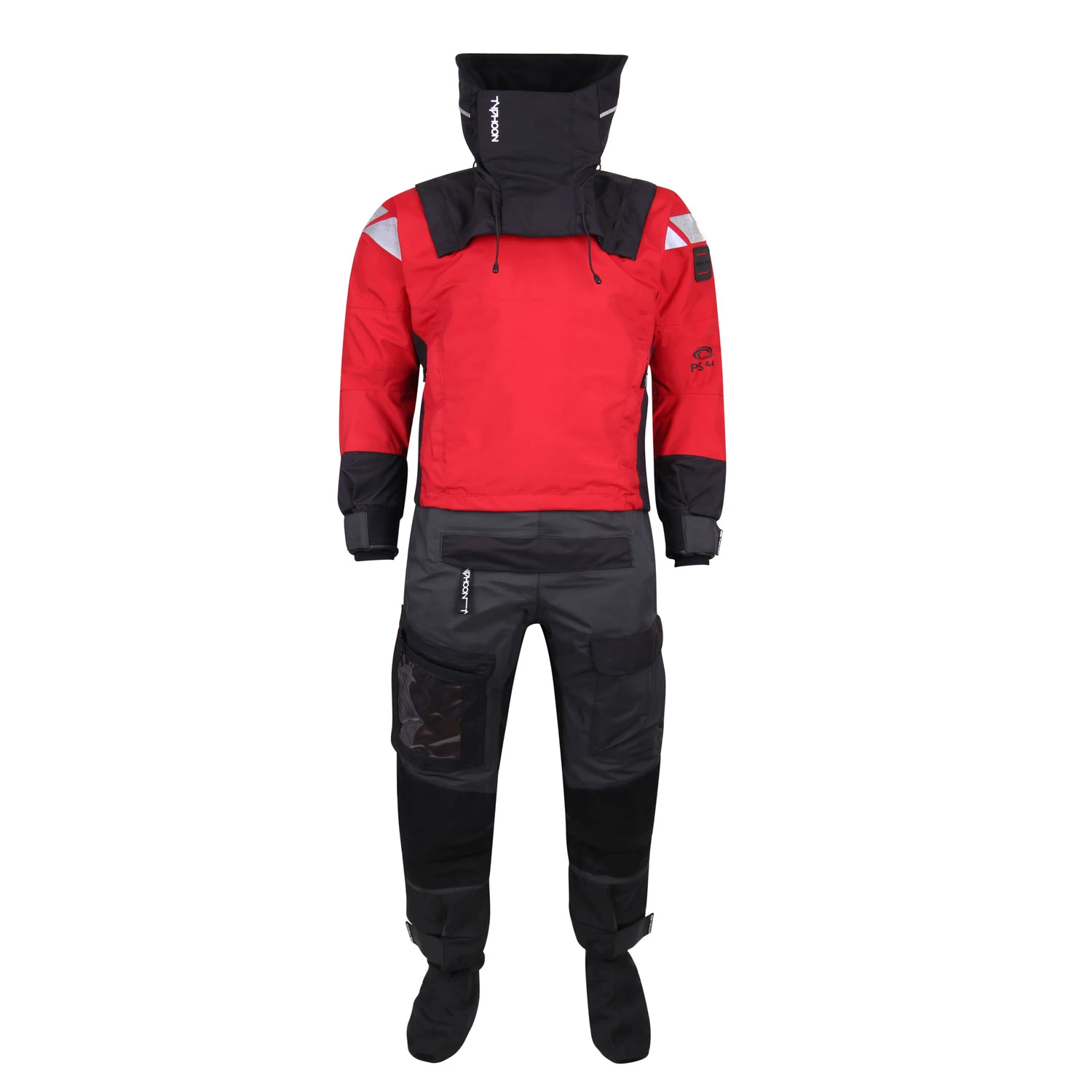 Typhoon PS440 Hinge Drysuit & Undersuit - Red/Grey 2 Typhoon PS440 Hinge Drysuit & Undersuit - Red/Grey - Image 2