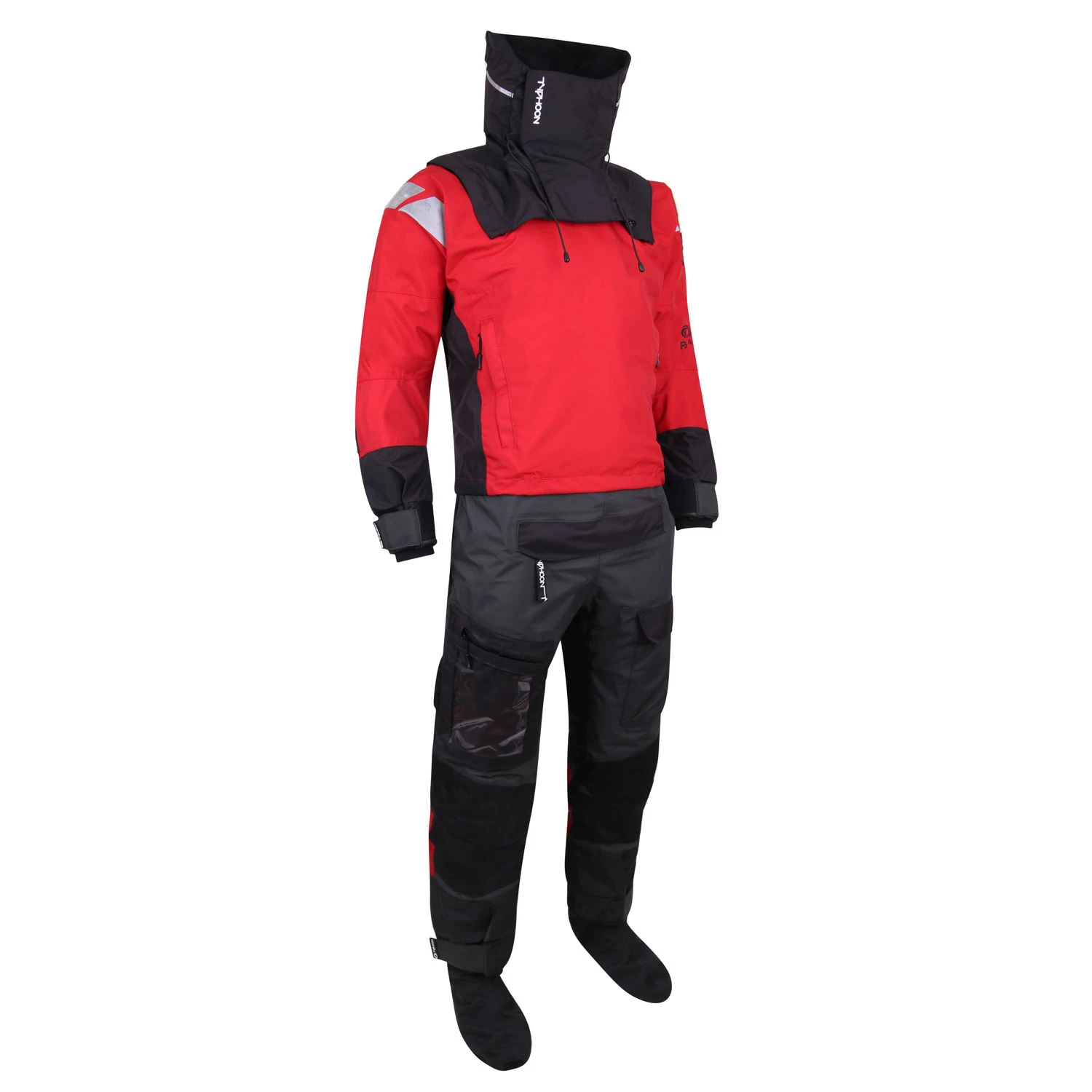 Typhoon PS440 Hinge Drysuit & Undersuit - Red/Grey 3 Typhoon PS440 Hinge Drysuit & Undersuit - Red/Grey - Image 3