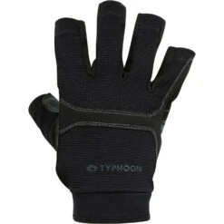 Typhoon Colwyn Half Finger Sailing Gloves - Black -Sailing Clothing Store 2022 Typhoon Colwyn Half Finger Sailing Gloves 3102611 1