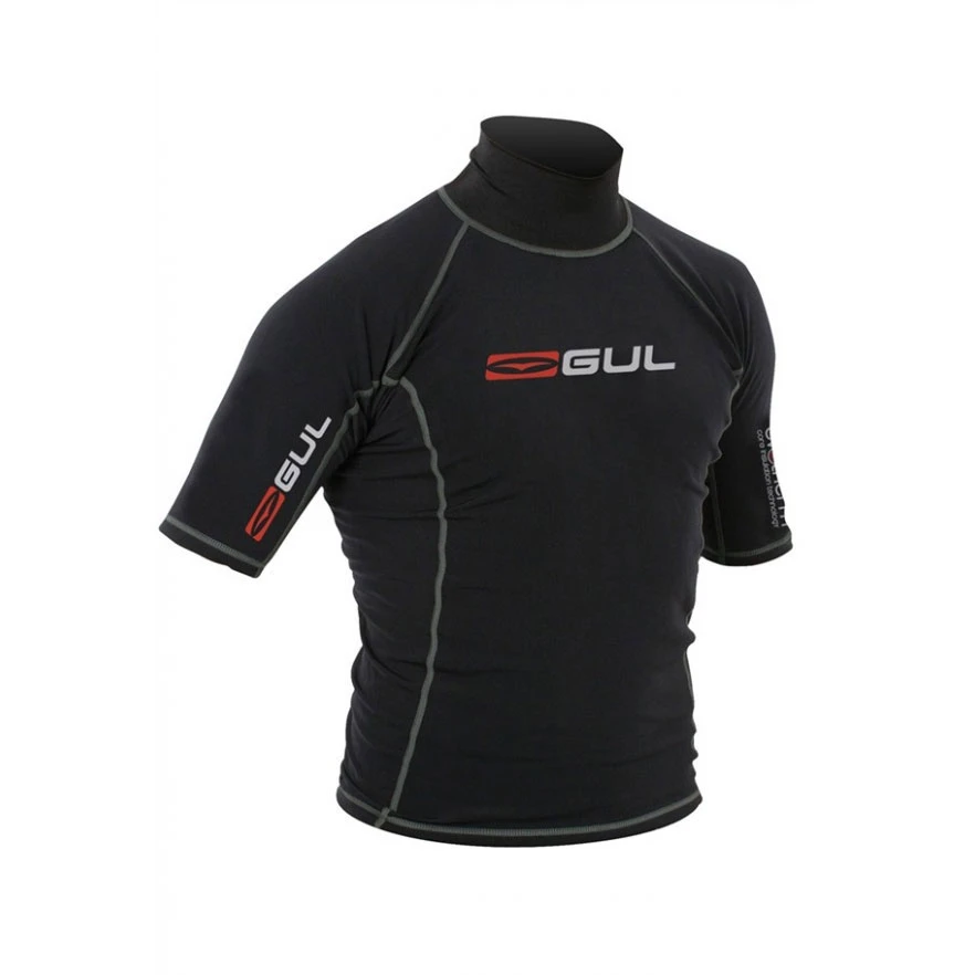 Gul Evotherm Flatlock Short Sleeve Junior Rash Vest/Guards - Black 1 Gul Evotherm Flatlock Short Sleeve Junior Rash Vest/Guards - Black