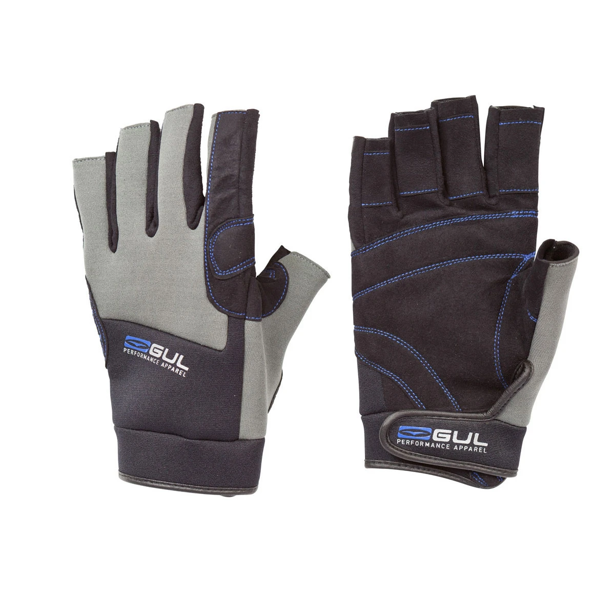 Gul Winter Short Finger Sailing Gloves - Black/Charcoal 1 Gul Winter Short Finger Sailing Gloves - Black/Charcoal